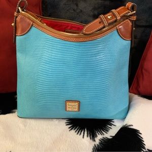 Dooney & Bourke Embossed Lizard Hobo EUC